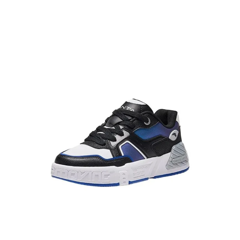 Antakids Slip Resistant Low Top Kids' Skateboarding Shoes Black Anta White Horizon Blue Teenagers-1