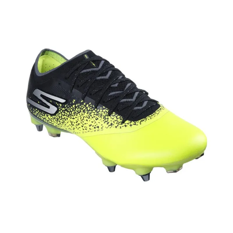 Skechers RAZOR - 1.5 ELITE Anti-Slip Wear-Resistant Soccer Shoes Unisex Yellow Black-2