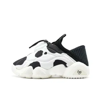 PEAK State Pole 6371 Anti Slip Wear Resistant Low Top Chunky Sneakers Unisex Black White