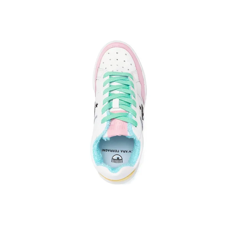 CHIARA FERRAGNI Eyelike Stylish Skateboarding Shoes Women's Green Pink-3