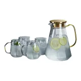 Ashtray Crystal Diamond Teapot+Gradient Blue Crystal Diamond Cup 4 Pack