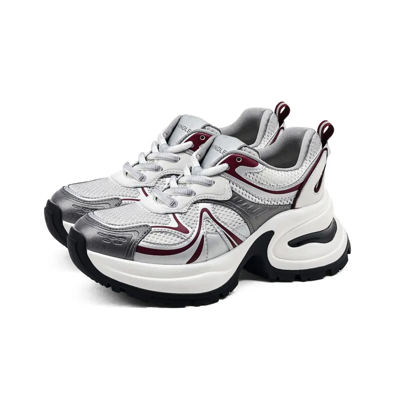 KMD Breathable Height Increasing Low-Top Chunky Sneakers Women's-6