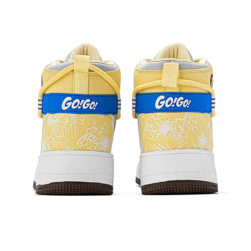 Crayon Shinchan Slip Resistant Coverage High Top Skateboard Shoes-12