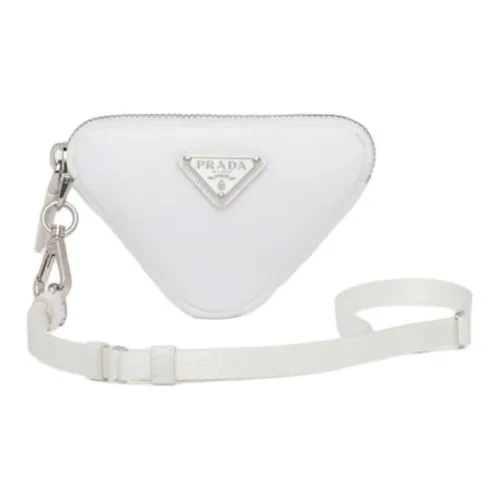 PRADA Recycled Nylon Coin Purse Men's White