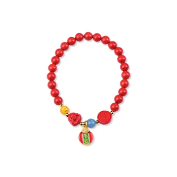 The Call Of The Heart Reconstructed Cinnabar Bracelets Unisex