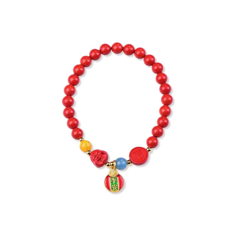 The Call Of The Heart Reconstructed Cinnabar Bracelets Unisex-0