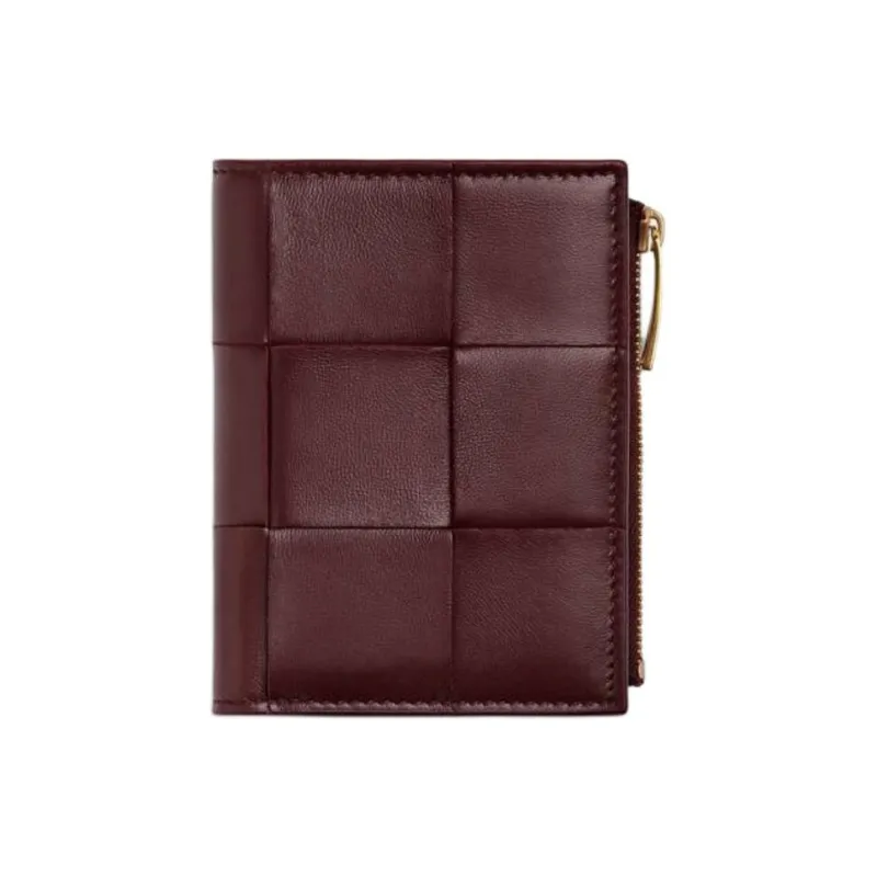 Bottega Veneta CASSETTE Lambskin Wallet Trumpets Women's Rosewood-0