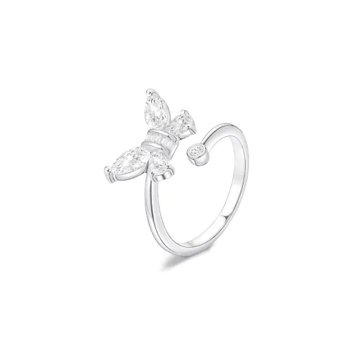 FANFRI Sterling Silver Rings Women's Birthday Gift For Girl Sweet Love Confession