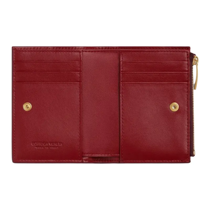 Bottega Veneta CASSETTE Lambskin Wallet Trumpets Women's Rosewood-2