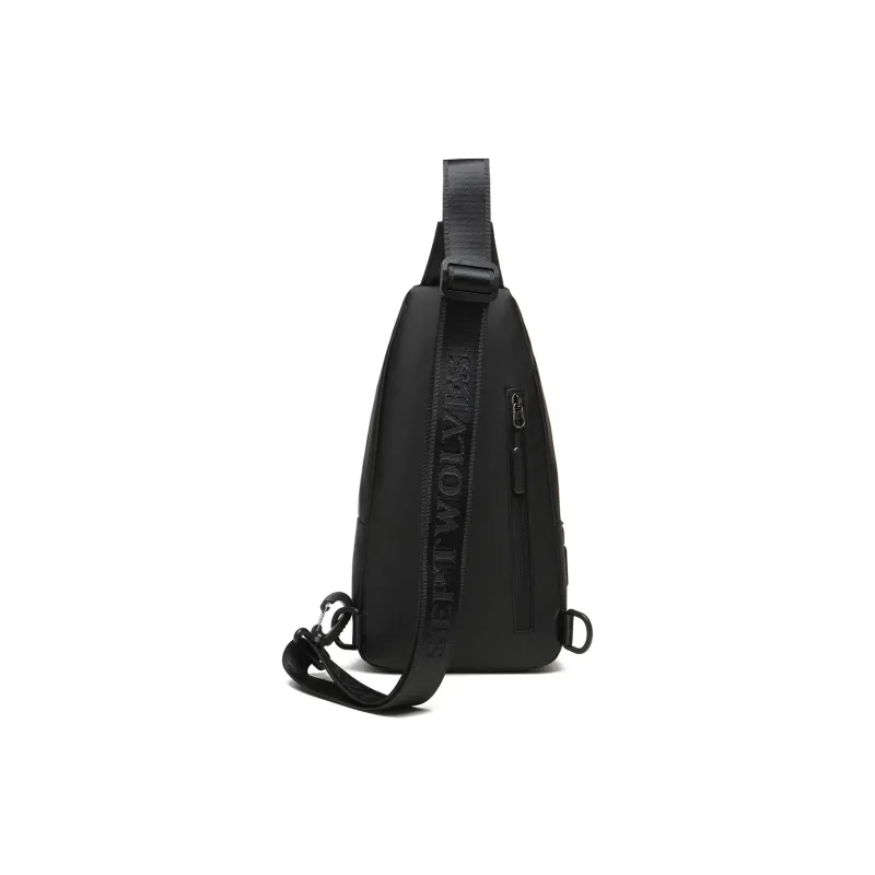 SEPTWOLVES Fabric Sling Bag Regular Men's Black-4