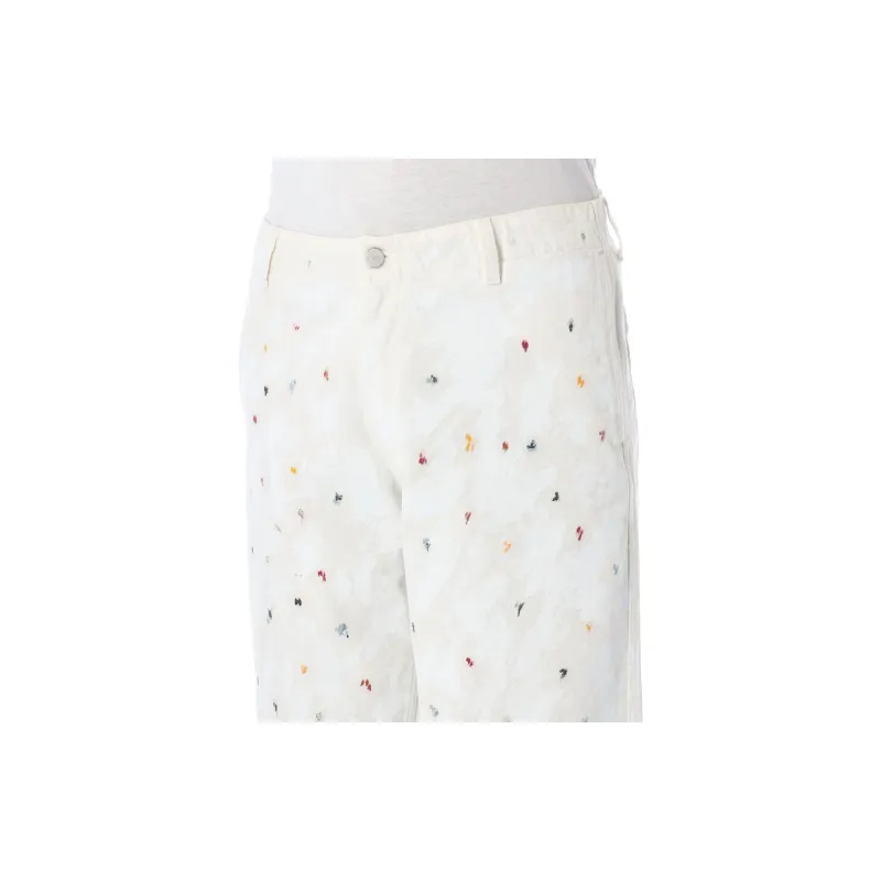 EMPORIO ARMANI Paint Splatter-Detailed Straight Leg Jeans-4