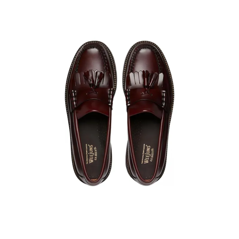 G.H. Bass & Co. Kiltie Loafers Men's Burgundy-3