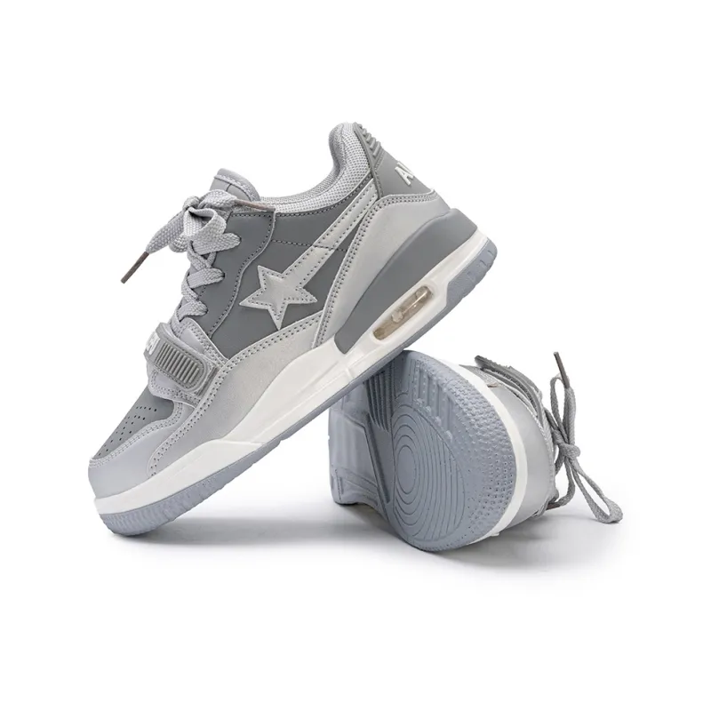 SHUXIAOBEI Slip Resistant, Abrasion Resistant, Balance, Lightweight Low Top Skateboard Shoes Unisex White-160