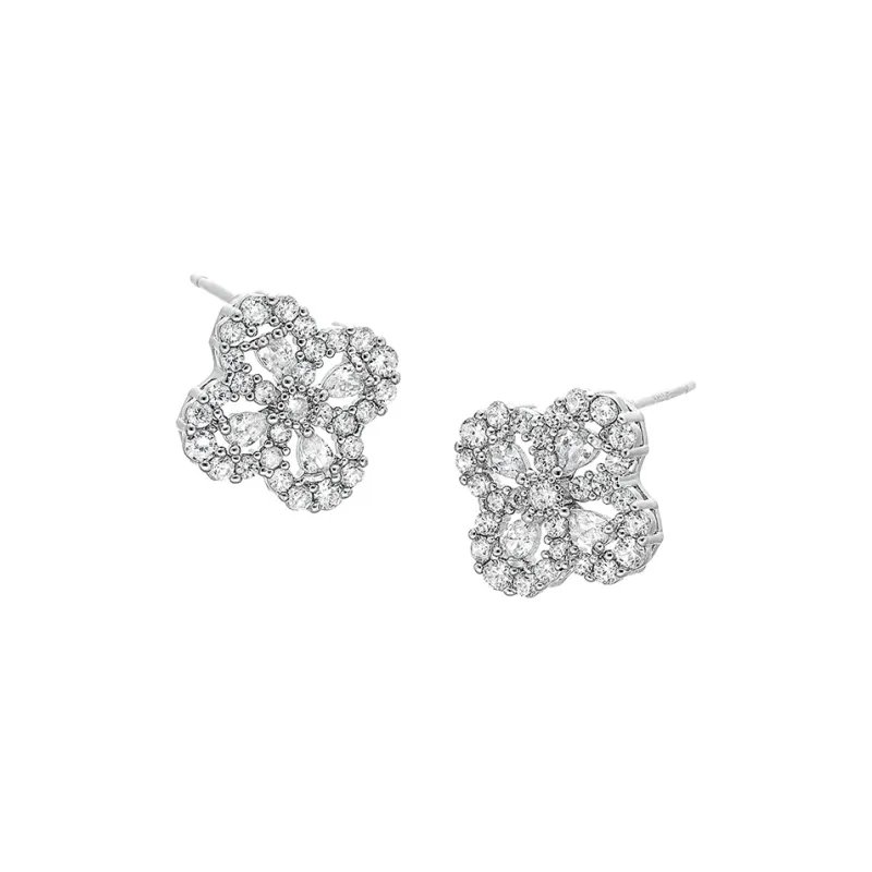 Drejew Zircon Stud Earrings Women's-4