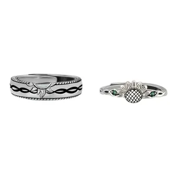 KEMLAIDA S925 Silver Rings Unisex