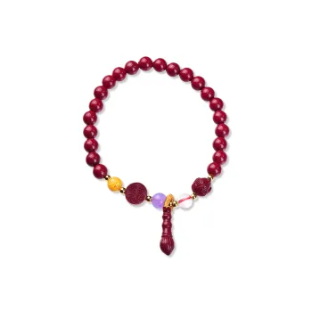 The Call Of The Heart Reconstructed Cinnabar Bracelets Unisex
