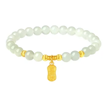 Lao Feng Xiang Hetian Jade Bracelets White Jade/Pale Greenish White Jade Women's
