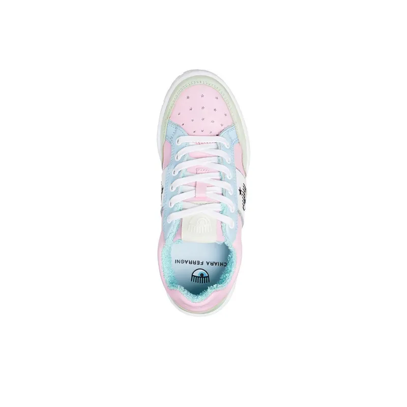 CHIARA FERRAGNI Stylish Skateboarding Shoes Women's Pink Green-3