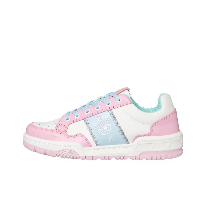 CHIARA FERRAGNI Cushioning Low-Top Casual Shoes Women's Pink White-0