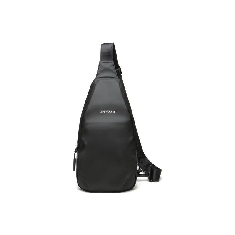 SEPTWOLVES Fabric Sling Bag Regular Men's Black-0