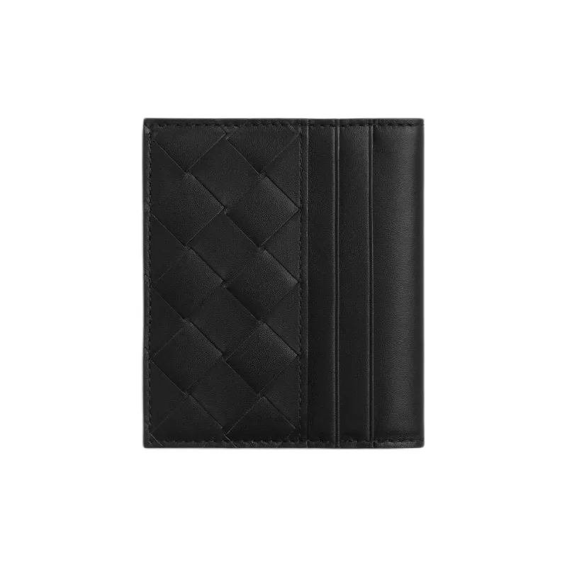 Bottega Veneta Calfskin Wallet Men's Black/Orchid Brown-1