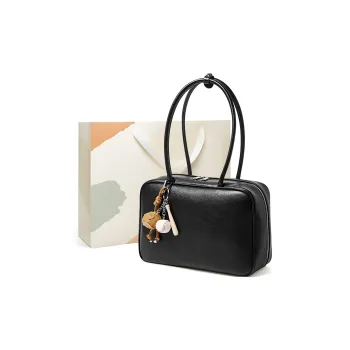 15 MINS Synthetic Leather Shoulder Bag Handbag Shoulder Bag Large Size Women's Brown/Black