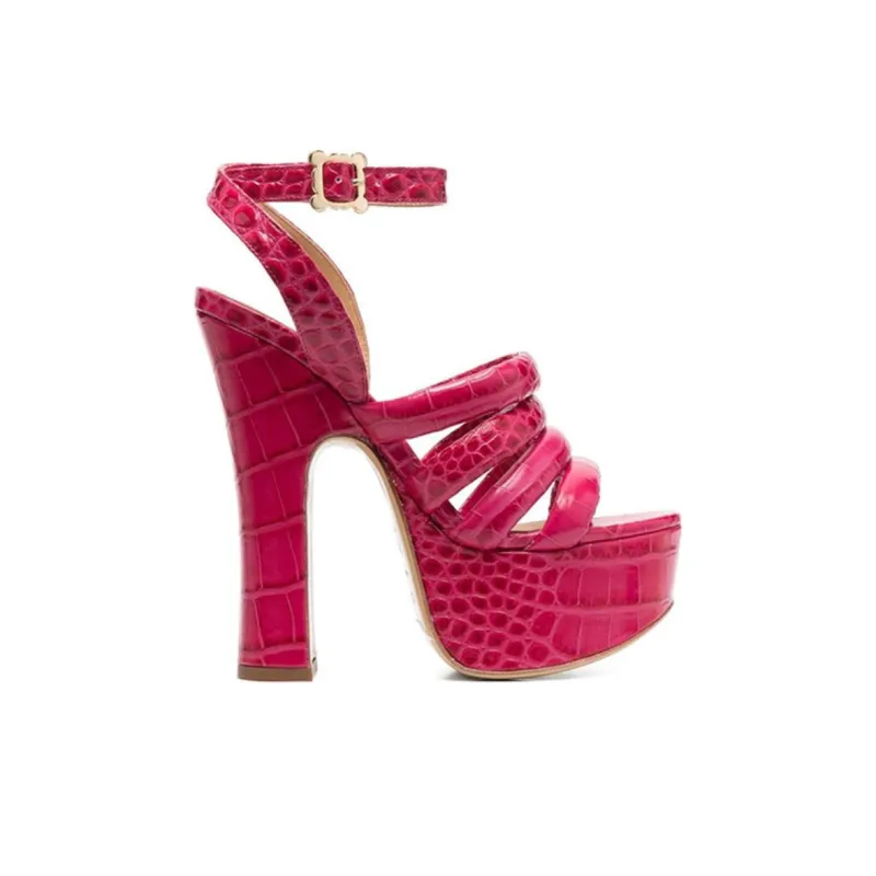 Vivienne Westwood 150mm Crocodile Platform Sandals-1