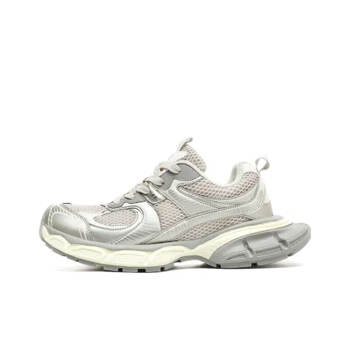 BEILIANYA Chunky Sneakers Unisex Low Top Light Beige/Black