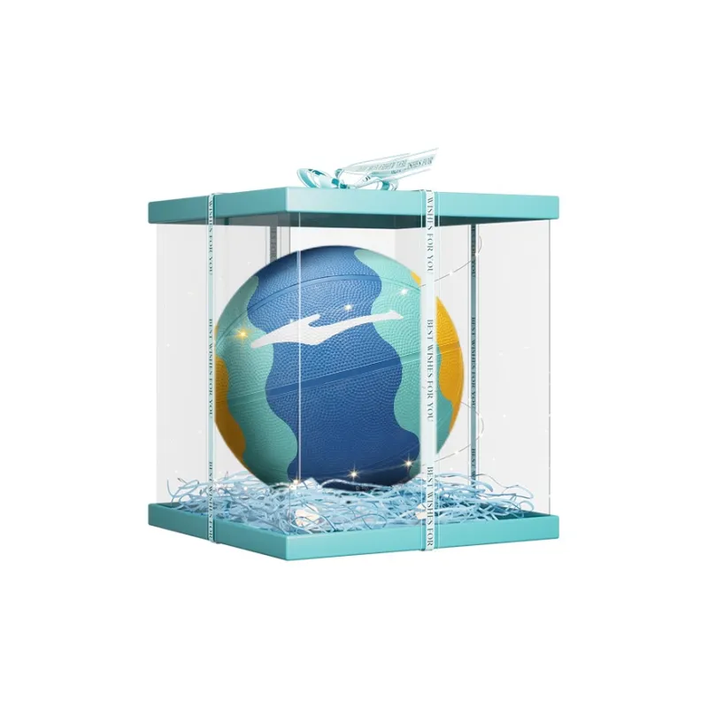 Erke Rubber Basketball Blue Yellow Size 5 Ball Training Unisex-7