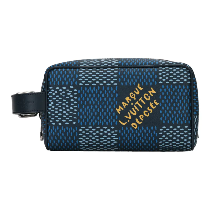 LOUIS VUITTON Locket Dopp Kit Damier Heritage Blue-1