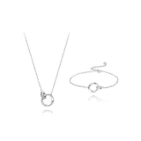 Necklace Bracelet Set 1[Sterling Silver 999]