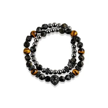 Cuud Tiger's Eye Stone Bracelets Men's