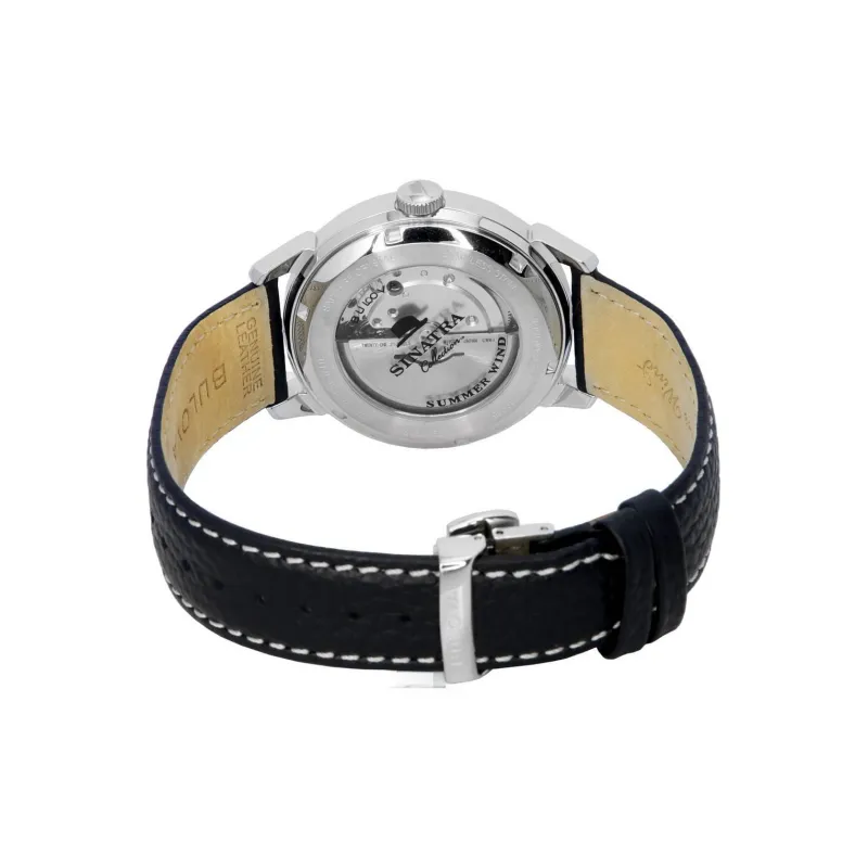 BULOVA Wrist Watch Automatic Mechanical Movement Leather Watch Bands 40mm Black Dial Men's Watches-2