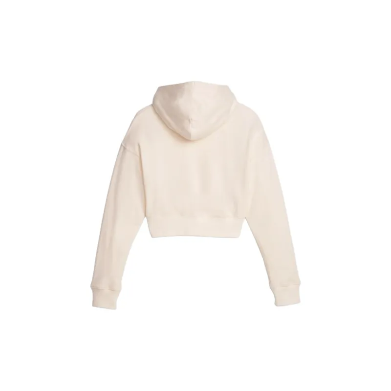 PUMA CLASSICS Cropped Hoodie TR Sweatshirt Women's White-1