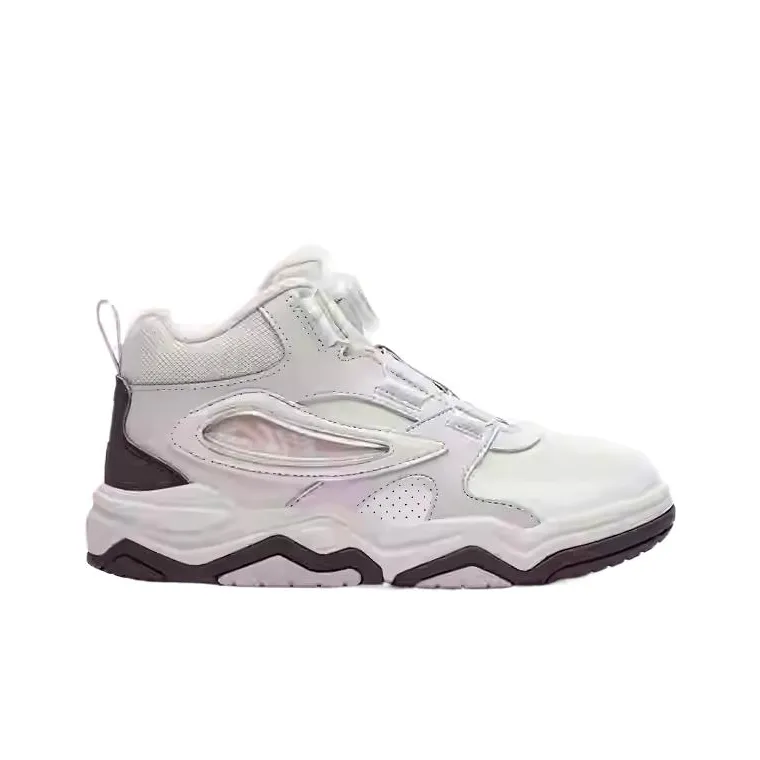 FILA Low-Top Kids Lifestyle Shoes Sheepskin Paper Pink/Bergamot Gray Teenagers-1