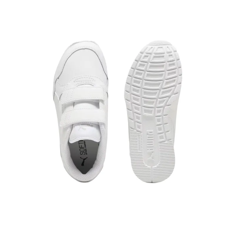 PUMA ST Runner V4 Anti Slip Wear Resistant Low Top Kids Lifestyle Shoes White Children Aged 3 7 Years Old-3