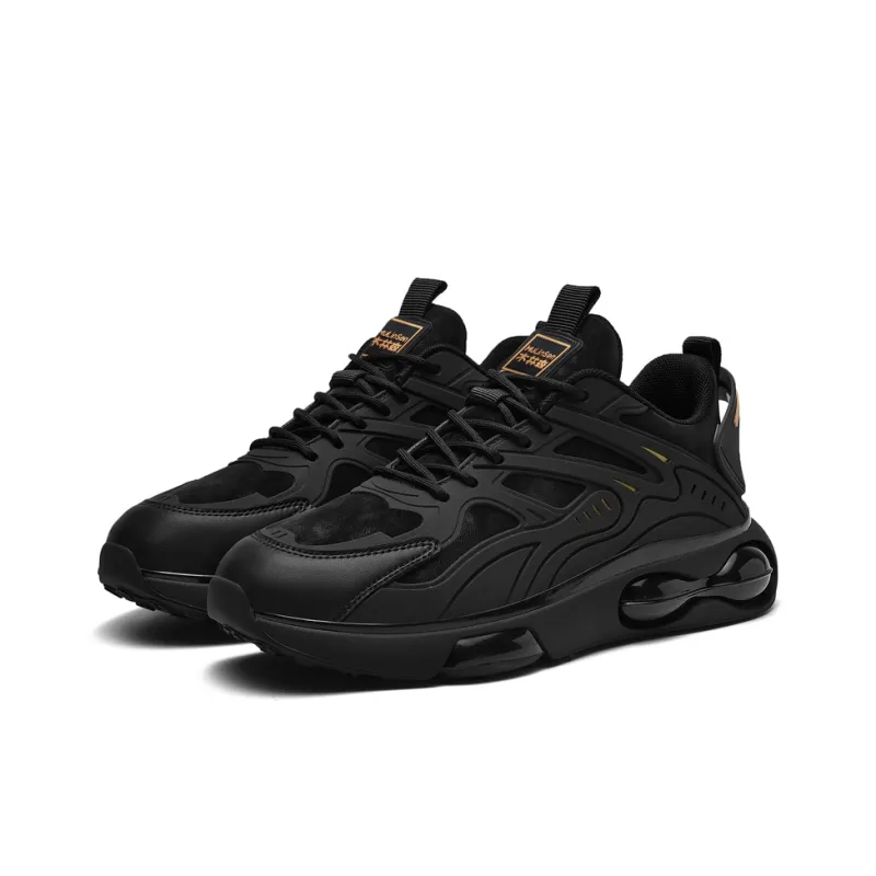 Mulinsen Slip Resistant, Abrasion Resistant, Thermal Low Top Casual Shoes Men's Black Gold-9
