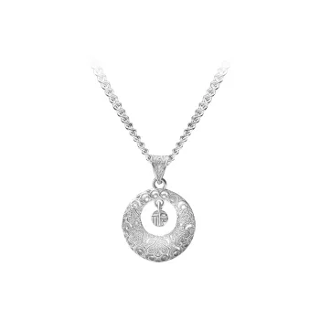 Love 999 Fine Silver Necklaces Women's White