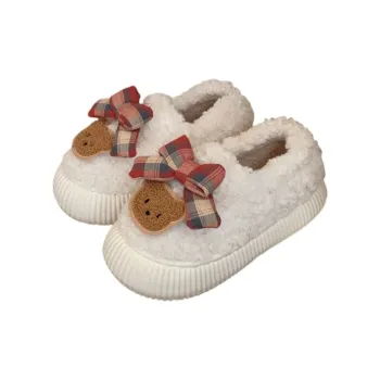 Thin Strips Home Slippers Women's, White