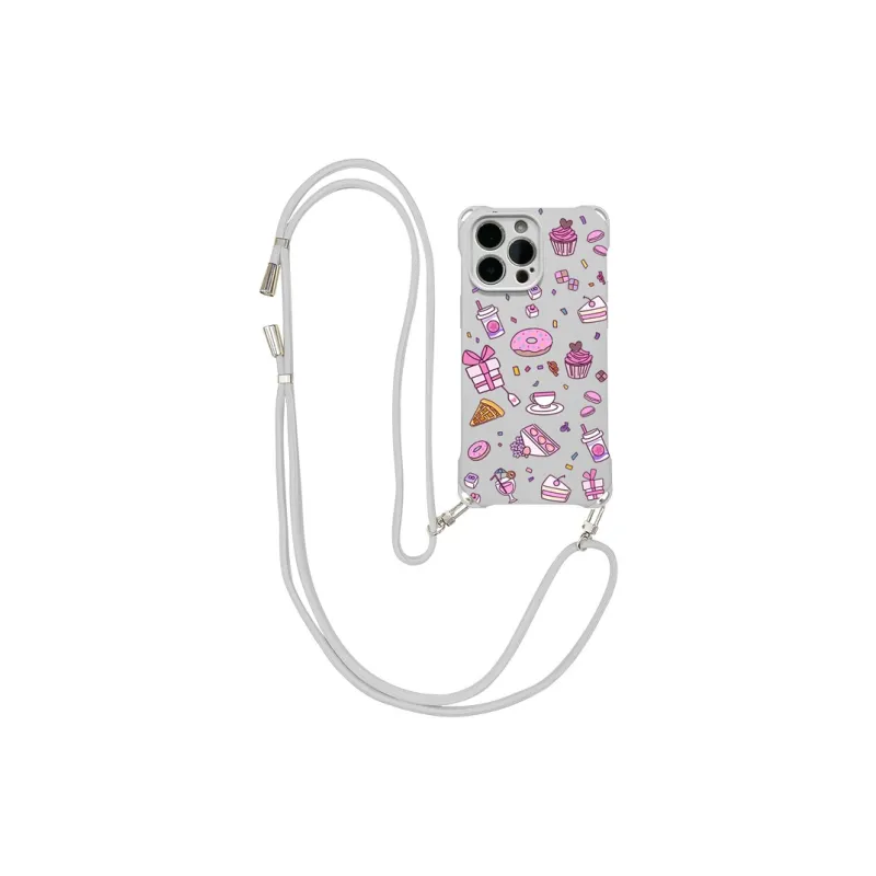 Sen Dog Silicone Material Cute Crossbody Small Crowd Phone Cases Compatible With IPhone 16 Pro Max/Pro/Plus/15/14/13-6