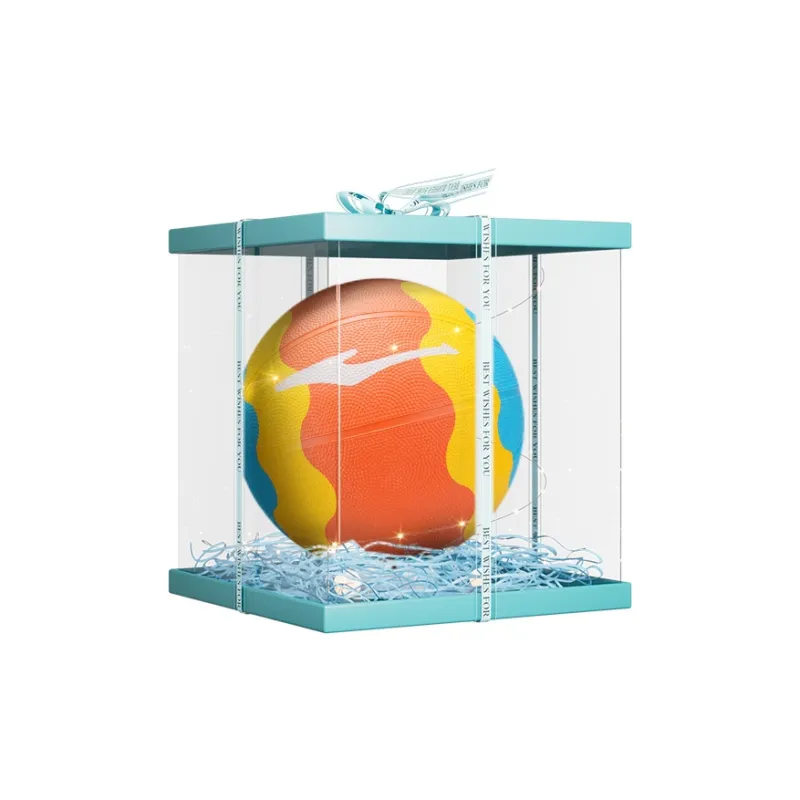 Erke Rubber Basketball Orange Yellow Blue Size 5 Training Unisex-7