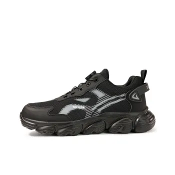 Blue Gull Shield Wear Resistant Support Low Top Outdoor Shoes Unisex Black