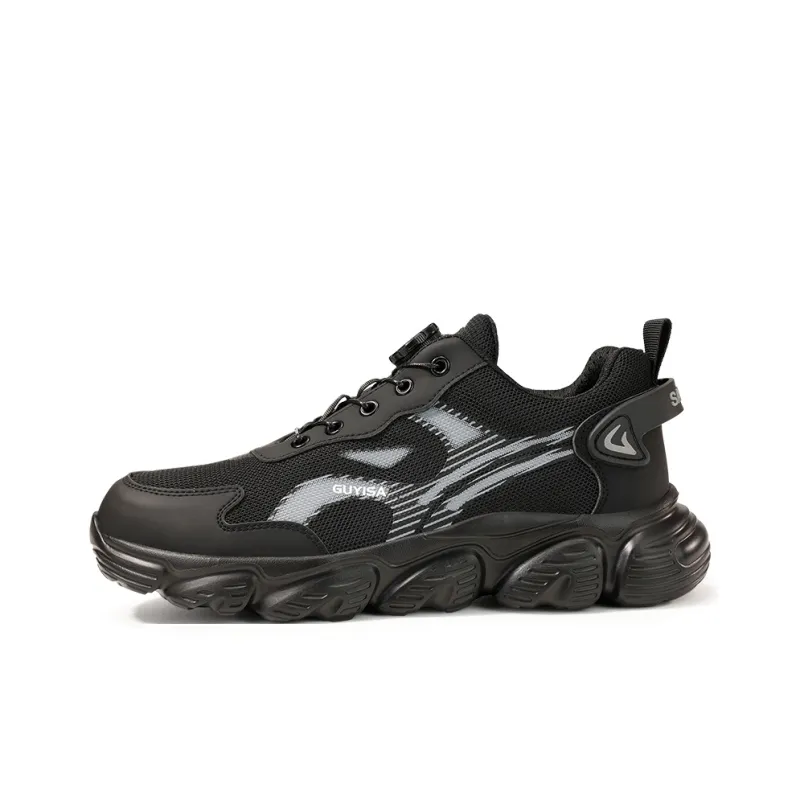 Blue Gull Shield Wear Resistant Support Low Top Outdoor Shoes Unisex Black-0