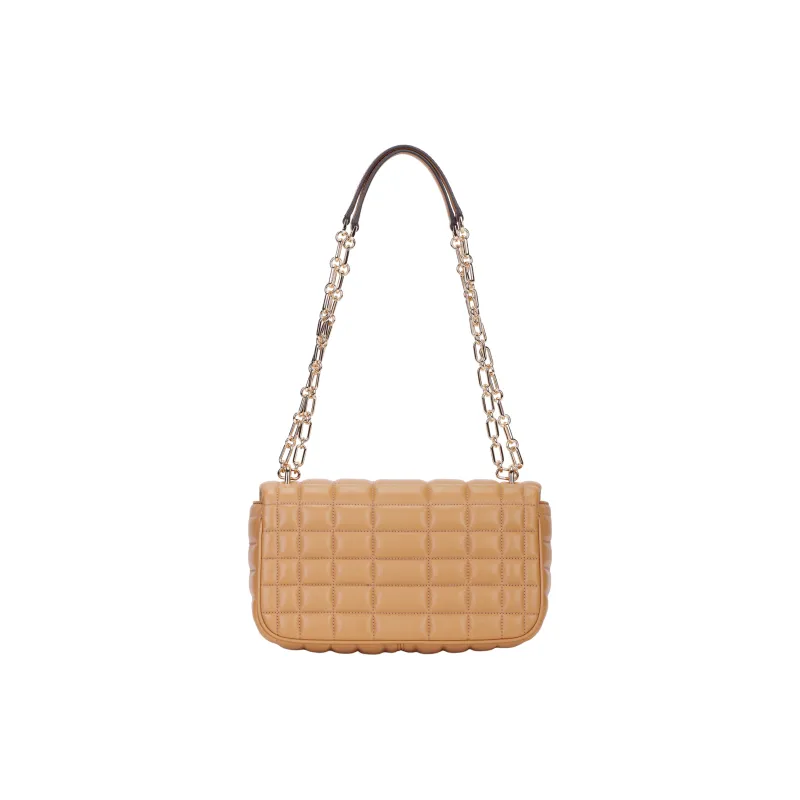 MICHAEL KORS Sheepskin Pillow Bag Handbag Shoulder Bag Large Size Women's Peanut Butter Color-3