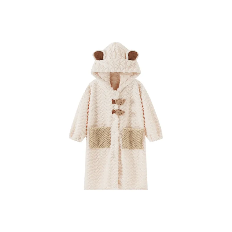 OUSHIBO Bath Robes Women's Image Color-0