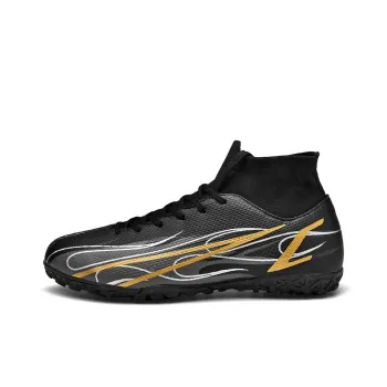 OFFER AITR Soccer Shoes Unisex High Top White/Black/Blue