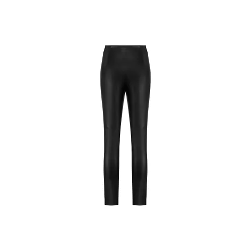 DIOR 30 Montaigne Leather Pants Women's Black