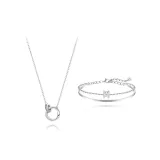 Necklace and Bracelet Set in 999 Sterling Silver