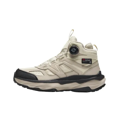 Anta Leap 2nd Generation Anti Slip Wear Resistant High Top Casual Shoes Men's Beige Black