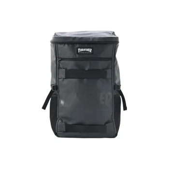 Thrasher Canvas Canvas Bag Outdoor Hiking Bag Backpack Unisex Black/White